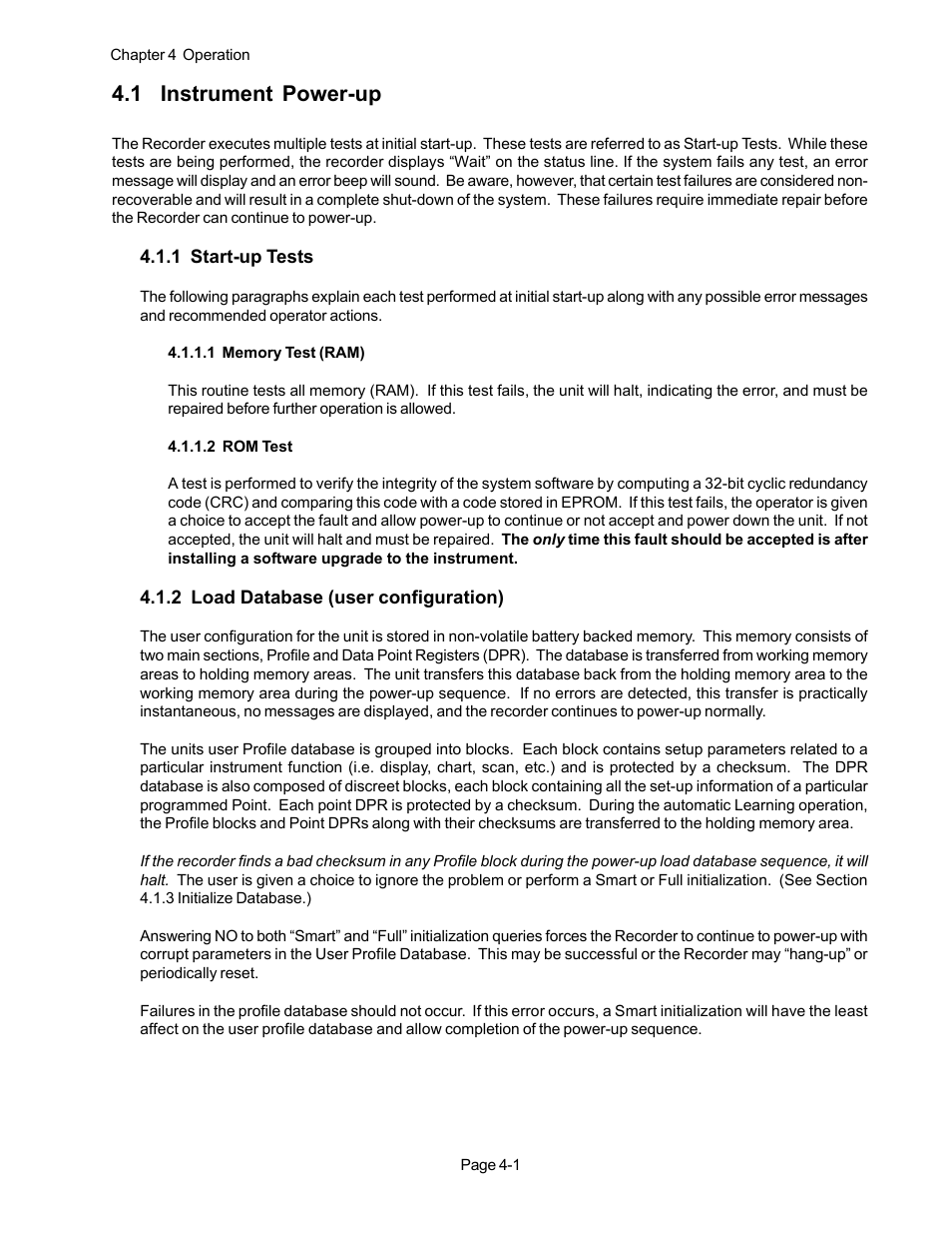 1 instrument power-up | Monarch Instrument DC 2000 User Manual | Page 53 / 160