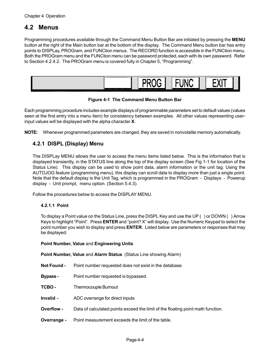 Displ, 2 menus | Monarch Instrument DC 2000 User Manual | Page 56 / 160