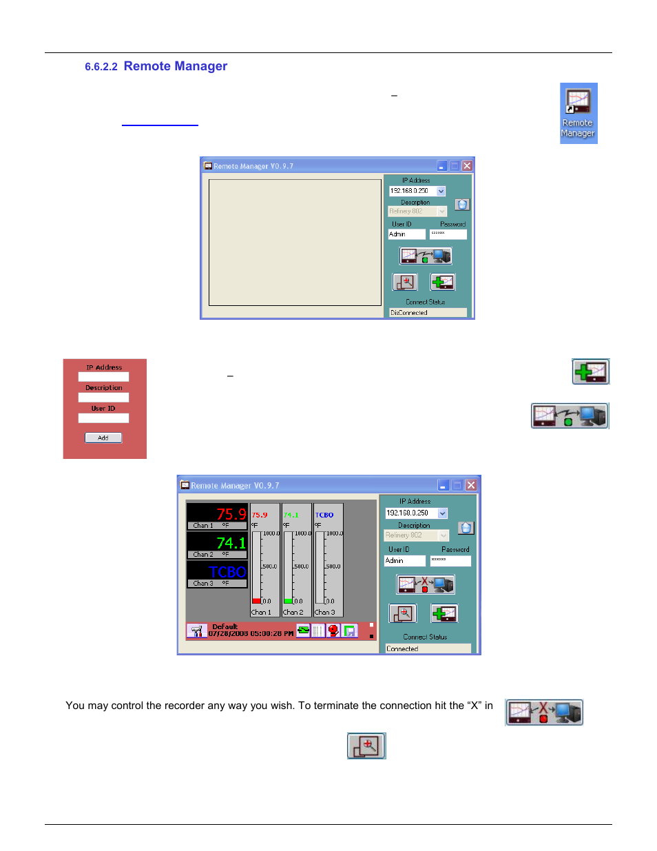 2 remote manager, Remote manager | Monarch Instrument DC6000 User Manual | Page 110 / 121