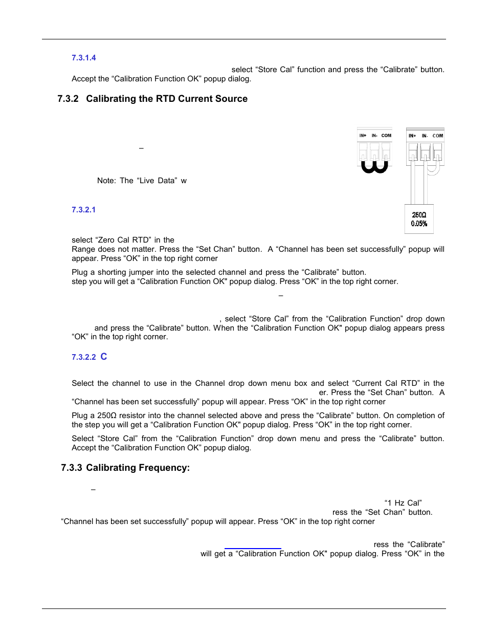 4 store cal, 2 calibrating the rtd current source, 1 zero cal rtd | 2 current cal rtd, 3 calibrating frequency, Store cal, Calibrating the rtd current source, Zero cal rtd, Current cal rtd, Calibrating frequency | Monarch Instrument DC6000 User Manual | Page 113 / 121