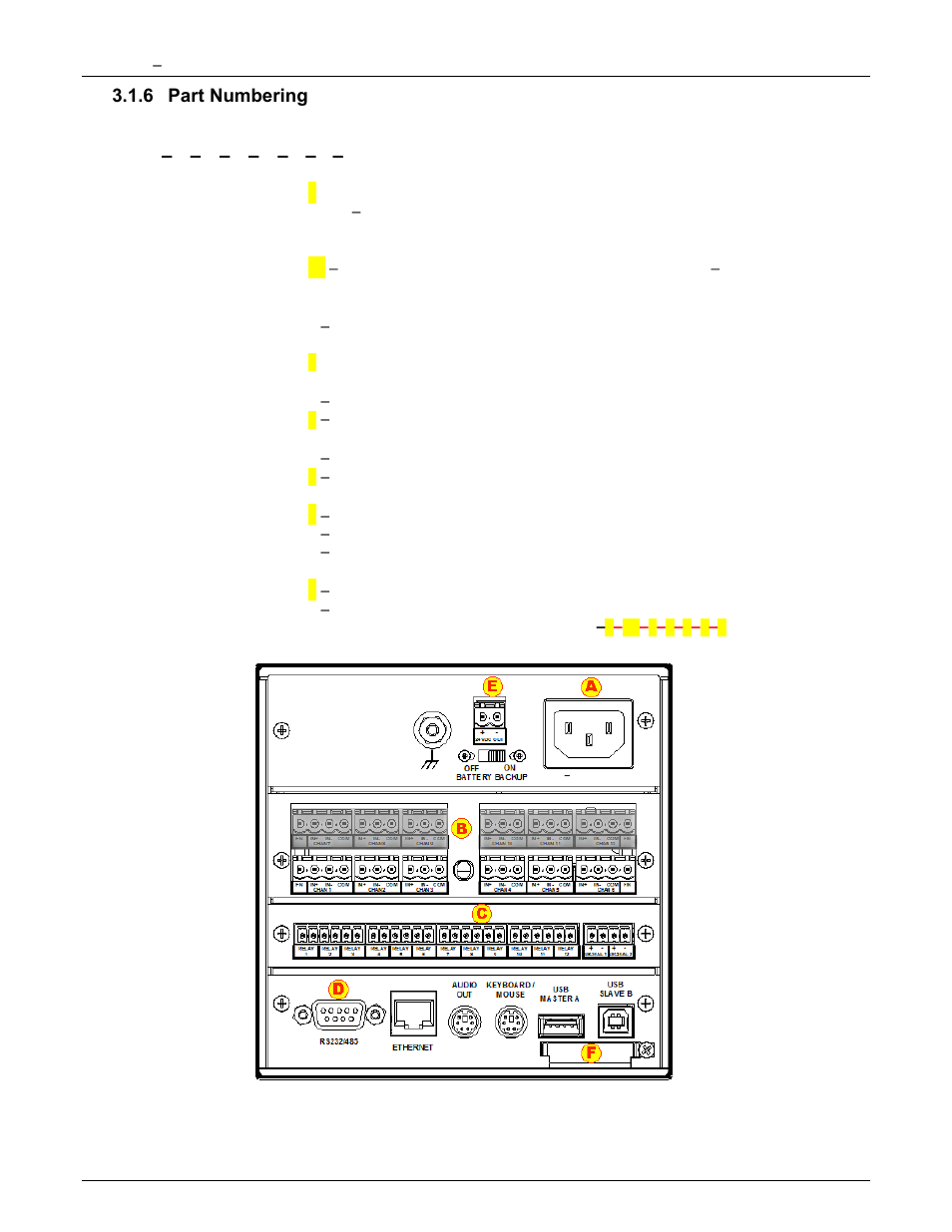 6 part numbering, Part numbering | Monarch Instrument DC6000 User Manual | Page 22 / 121