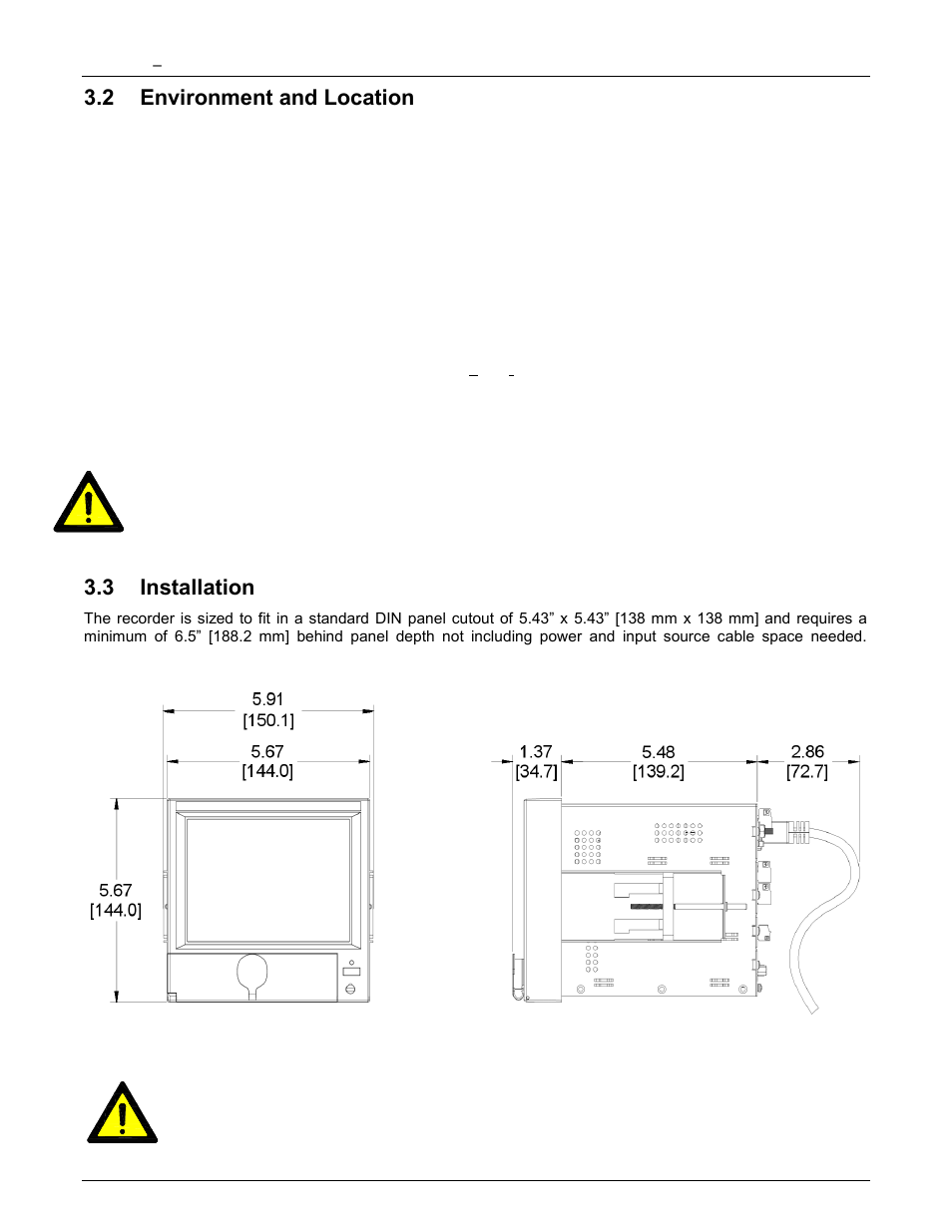2 environment and location, 3 installation, Environment and location | Installation | Monarch Instrument DC6000 User Manual | Page 23 / 121