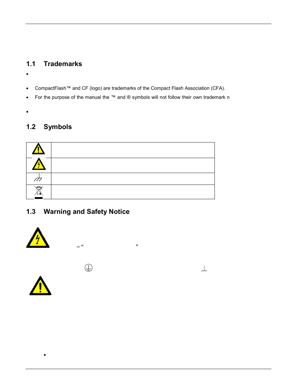 1 trademarks, 2 symbols, 3 warning and safety notice | Monarch Instrument DC6000 User Manual | Page 7 / 121