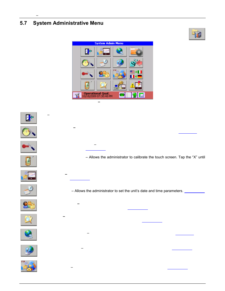 7 system administrative menu, System administrative menu, System setup | Details here, System admin menu, System menu | Monarch Instrument DC6000 User Manual | Page 82 / 121