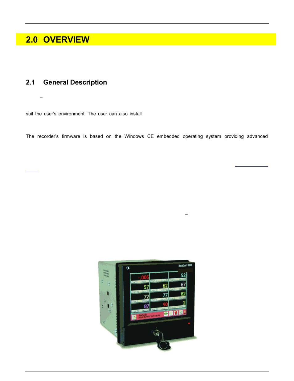 0 overview, 1 general description, Overview | General description | Monarch Instrument DC6000 User Manual | Page 9 / 121