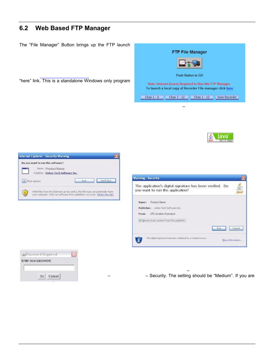 2 web based ftp manager, Web based ftp manager | Monarch Instrument DC6000 User Manual | Page 98 / 121