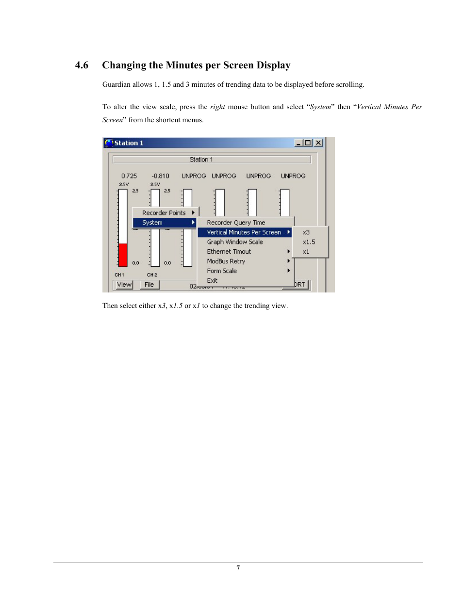 6 changing the minutes per screen display | Monarch Instrument Guardian User Manual | Page 10 / 14