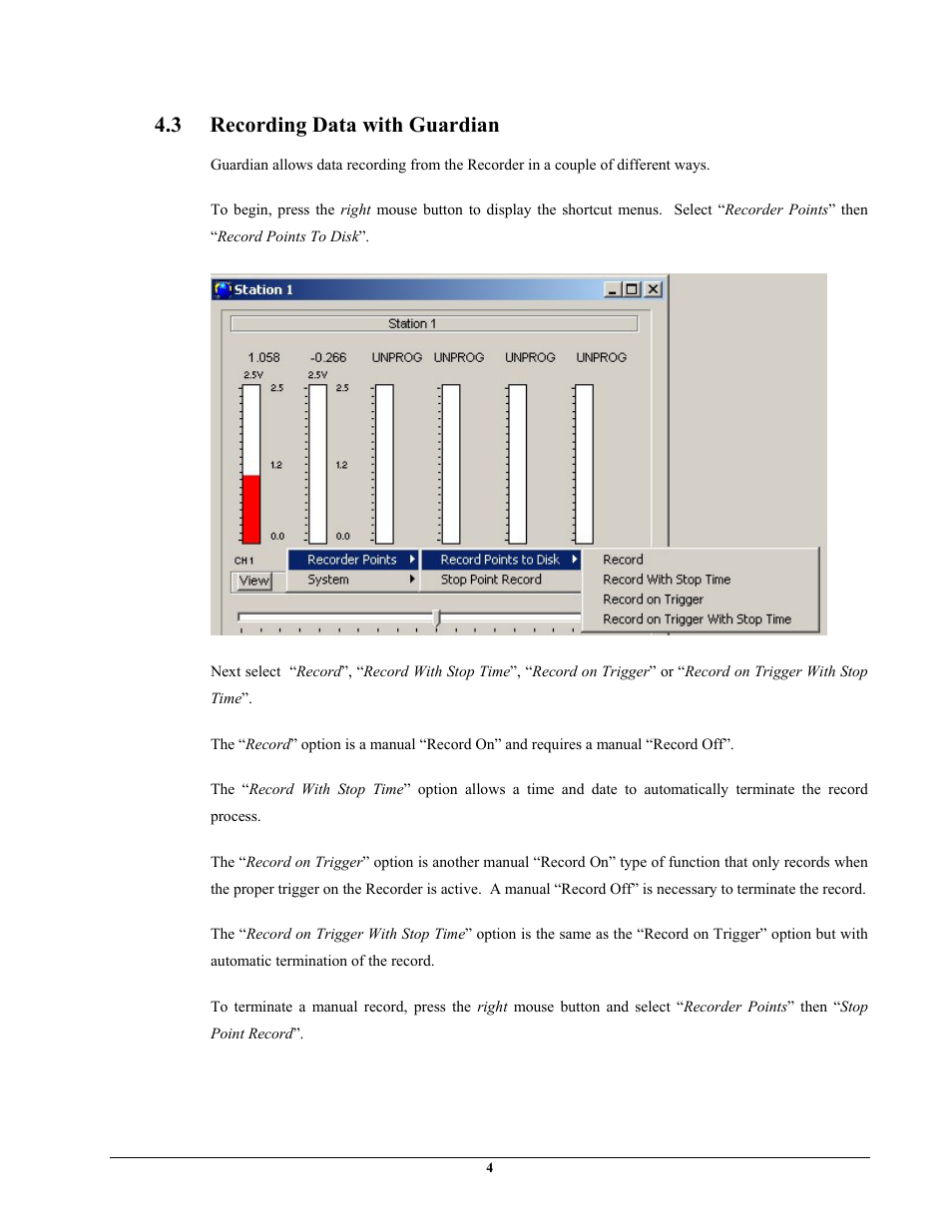 3 recording data with guardian | Monarch Instrument Guardian User Manual | Page 7 / 14