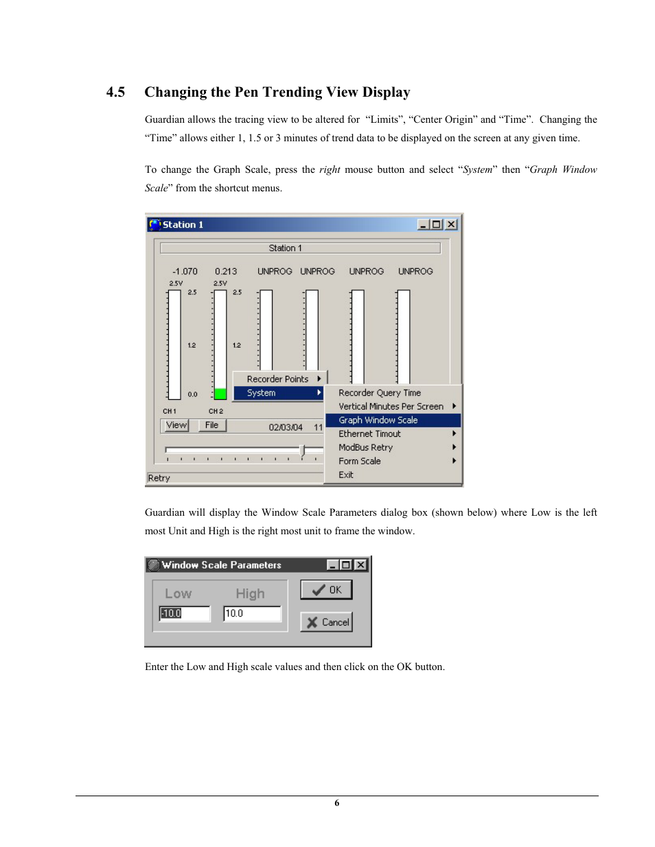 5 changing the pen trending view display | Monarch Instrument Guardian User Manual | Page 9 / 14