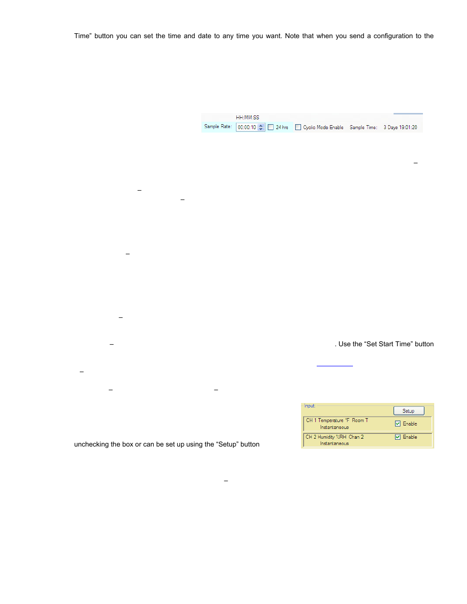 Unit tag, Sample rate, Start recording | Input, Trigger status, Other data | Monarch Instrument Track-It User Manual | Page 16 / 22