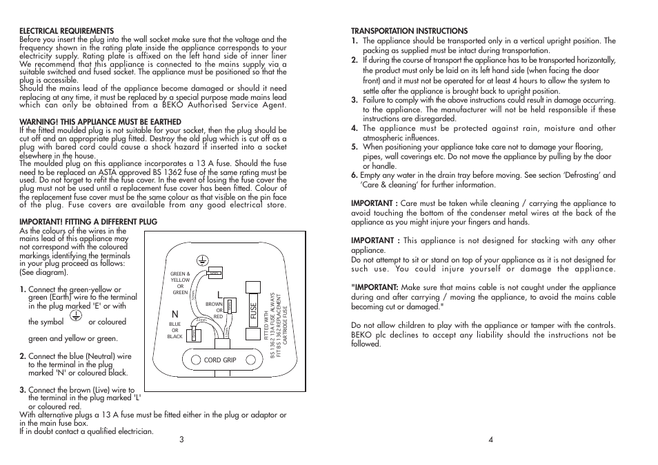 Beko TLDA 567 User Manual | Page 3 / 10