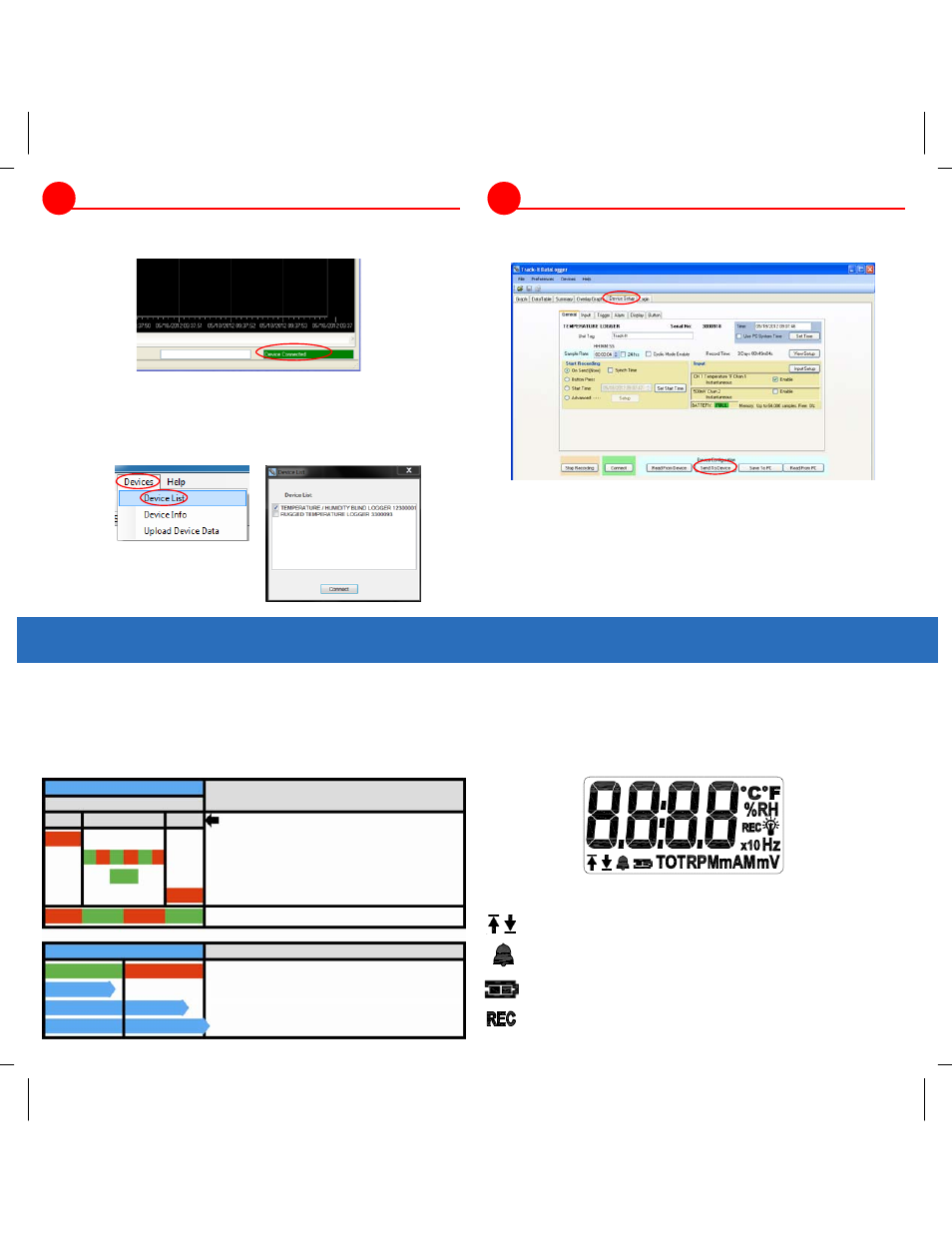 Connect to your data logger, Configure and start logging data | Monarch Instrument Track-It Quick Start User Manual | Page 2 / 2