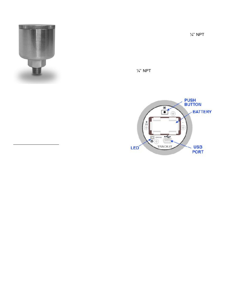 Monarch Instrument Track-It Pressure Temperature Logger User Manual | 2 pages