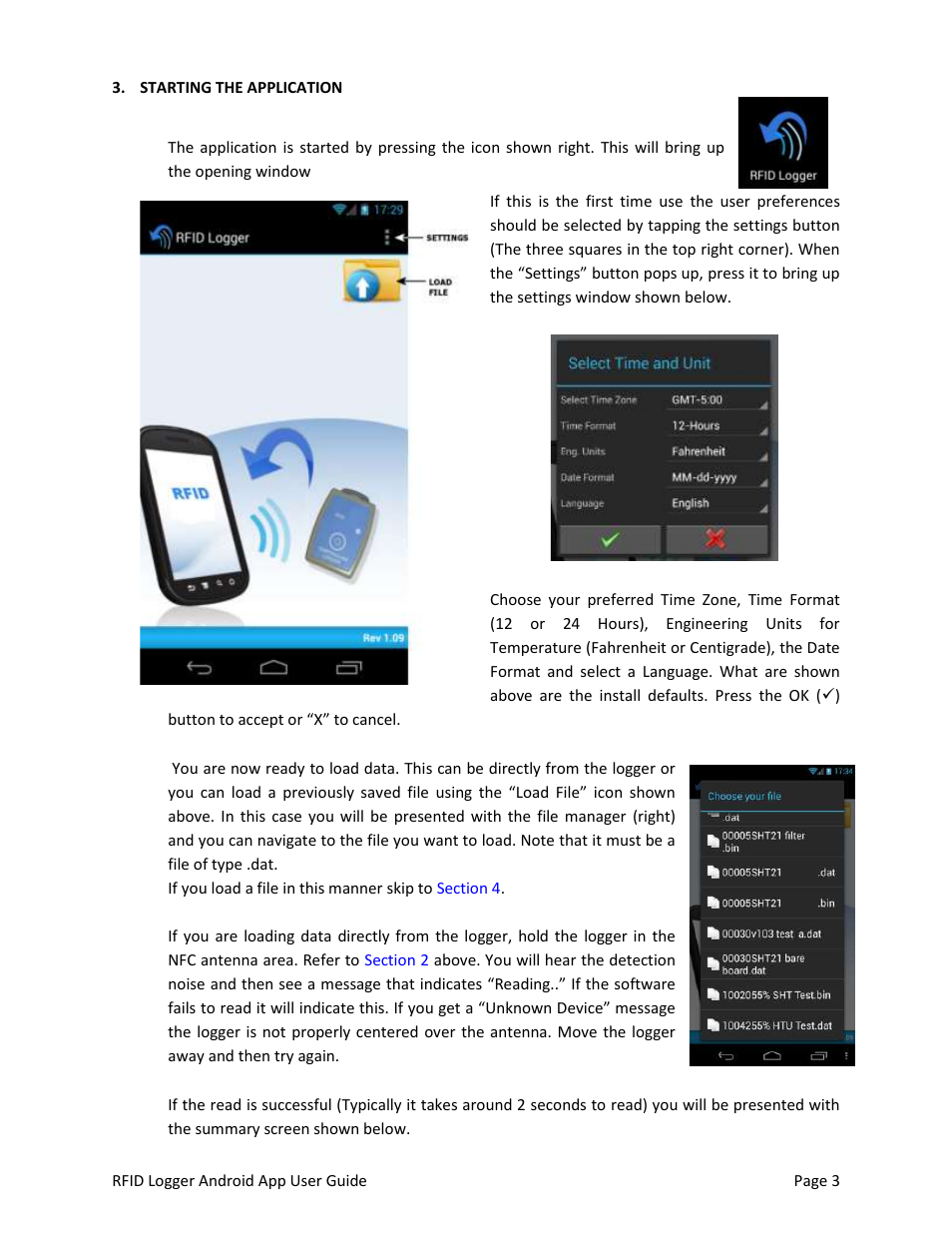 Starting the application | Monarch Instrument Android Application User Manual | Page 3 / 12