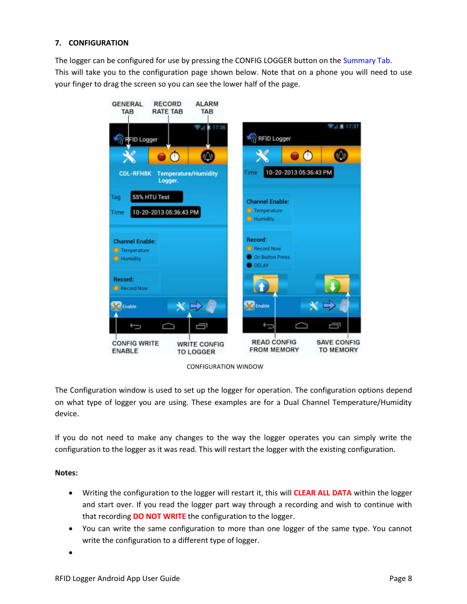 Configuration | Monarch Instrument Android Application User Manual | Page 8 / 12