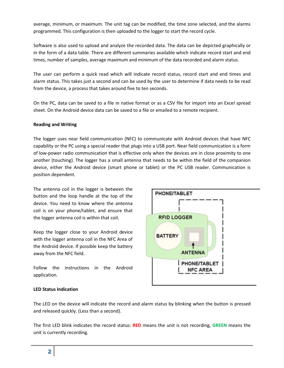 Monarch Instrument RFID LOGGER User Manual | Page 2 / 3
