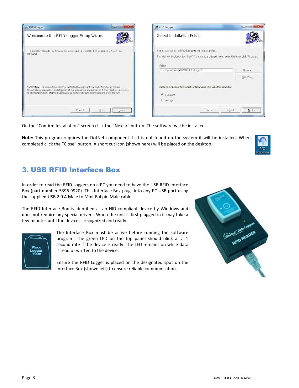Usb rfid interface box | Monarch Instrument RFID LOGGER User Manual | Page 3 / 13