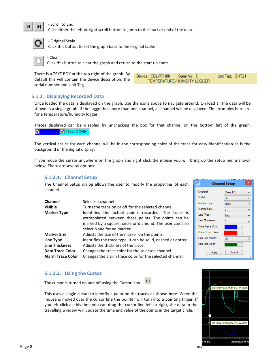 Displaying recorded data | Monarch Instrument RFID LOGGER User Manual | Page 8 / 13
