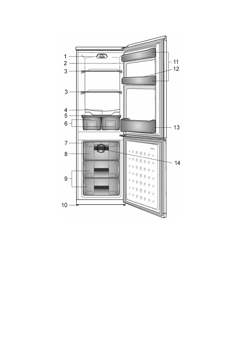Beko FROST FREE COMBI FRIDGE / FREEZER CDA671F User Manual | Page 6 / 16