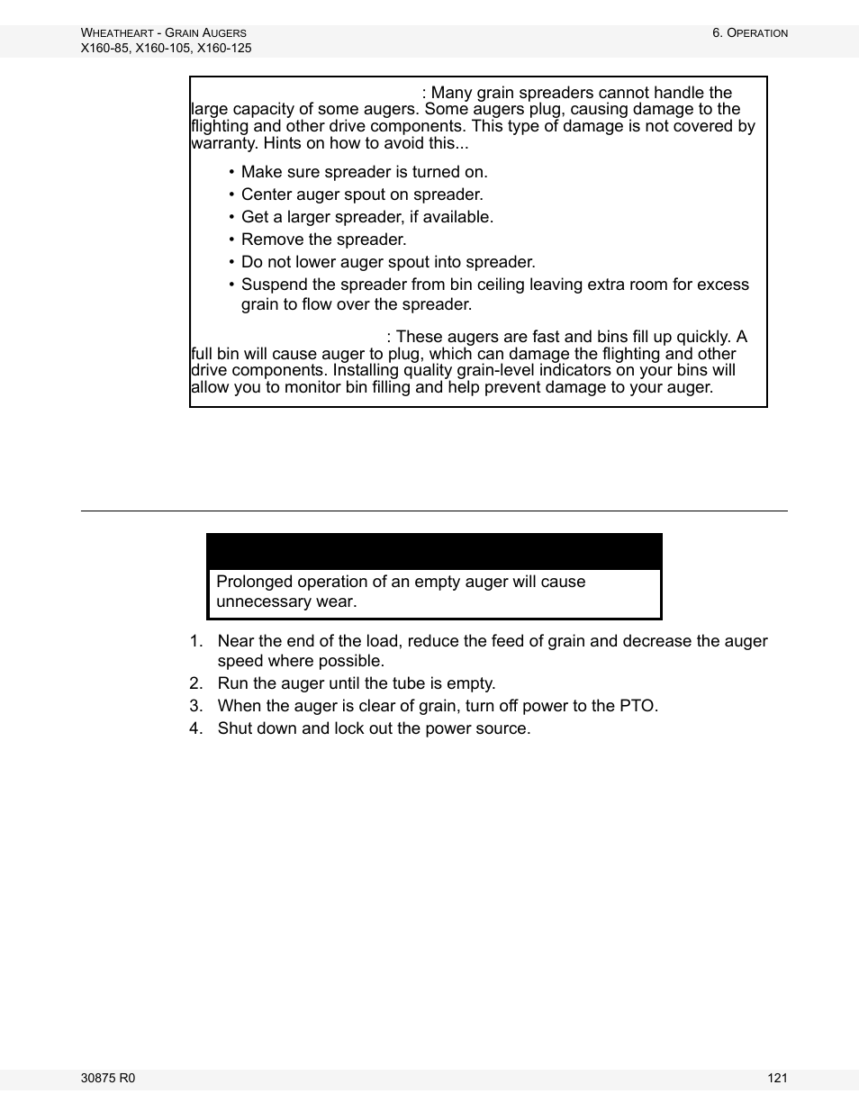 Normal shutdown, Notice | Wheatheart X160 Series User Manual | Page 121 / 146