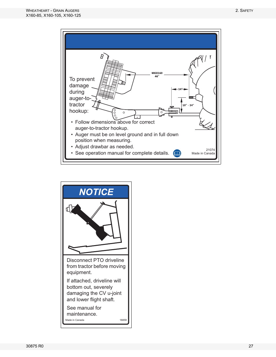 Figure 2.9, Figure 2.10, Notice | Wheatheart X160 Series User Manual | Page 27 / 146