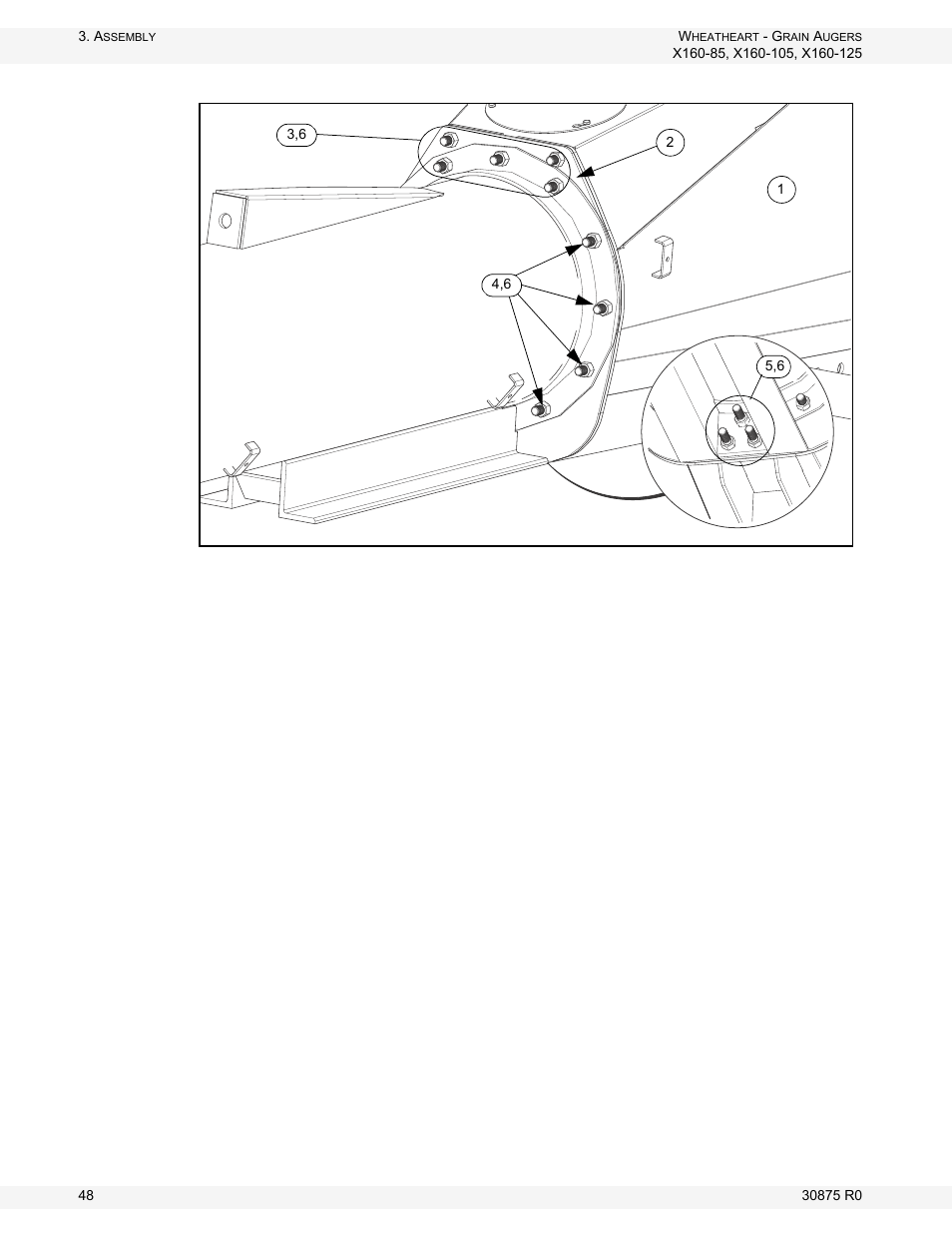 Figure 3.11 install boot on auger tube | Wheatheart X160 Series User Manual | Page 48 / 146