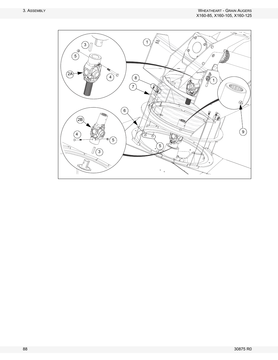 Figure 3.42 connecting the spout head to the boot | Wheatheart X160 Series User Manual | Page 88 / 146