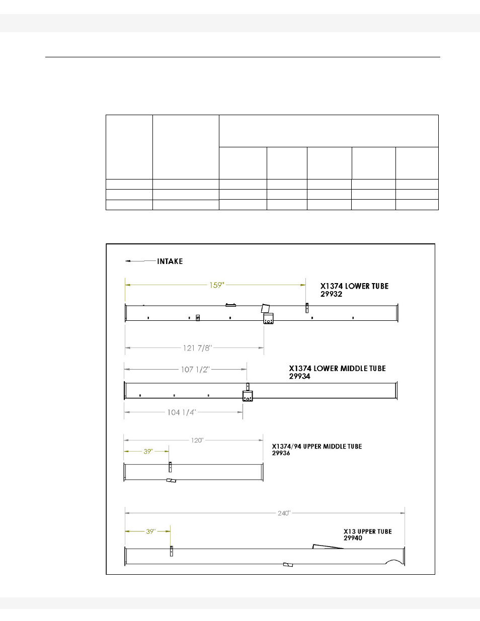 Identify auger tube sections | Wheatheart X Series 13 Augers User Manual | Page 25 / 122