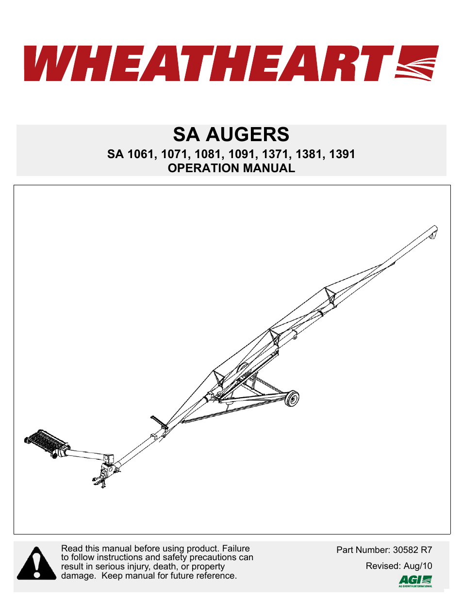 Wheatheart Swing Away Auger (10 & 13) User Manual | 46 pages