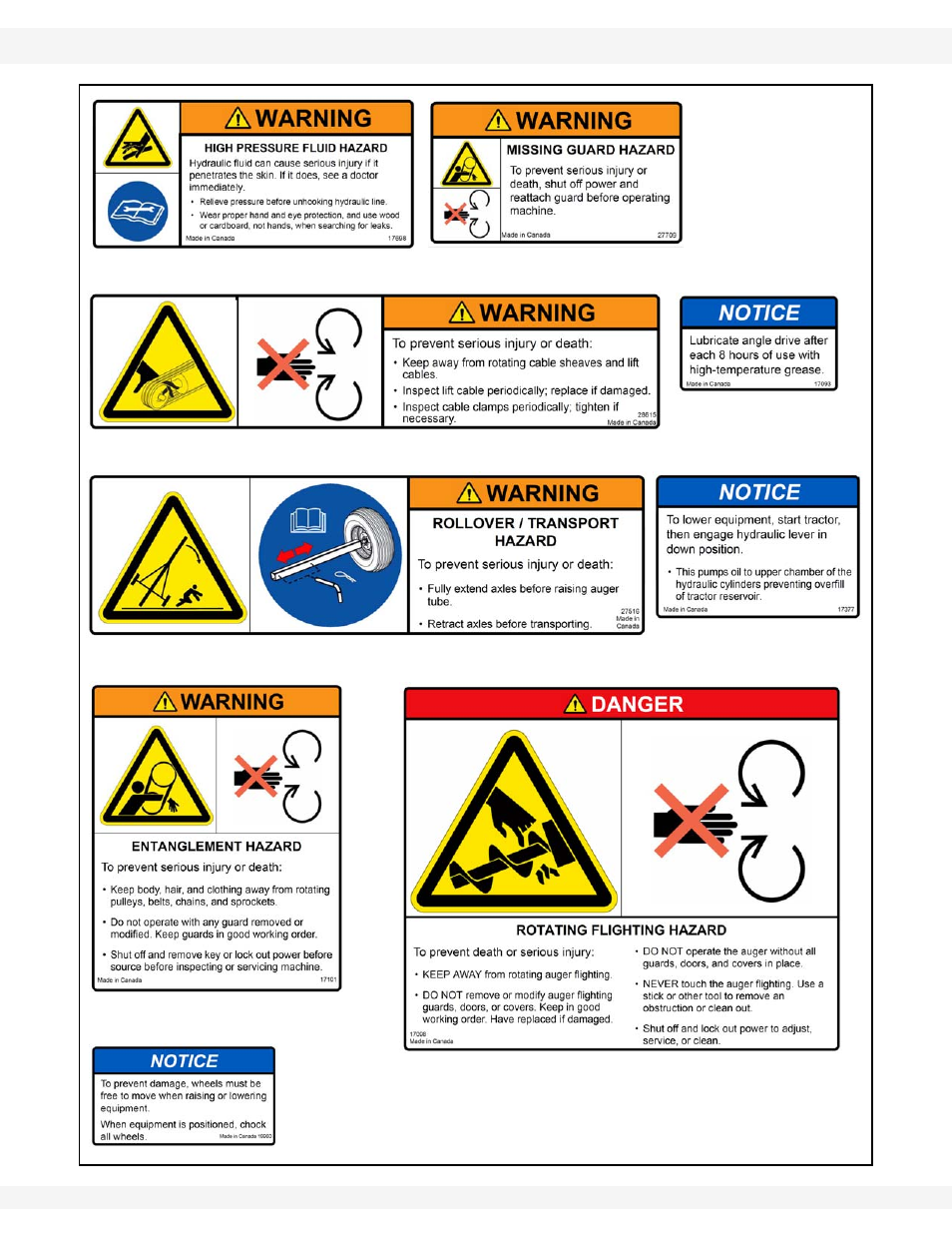 Wheatheart Swing Away Flex Auger User Manual | Page 18 / 106