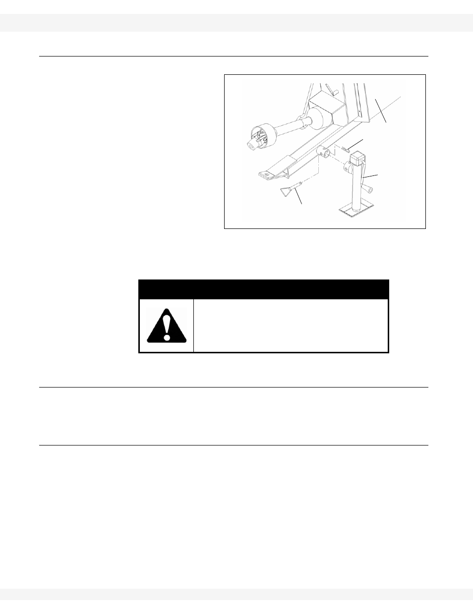 Hitch jack, Auger-to-tractor hookup, Pto driveline / drawbar | Hitch jack 3.18. auger-to-tractor hookup, Pto d, Warning | Wheatheart Swing Away Flex Auger User Manual | Page 76 / 106