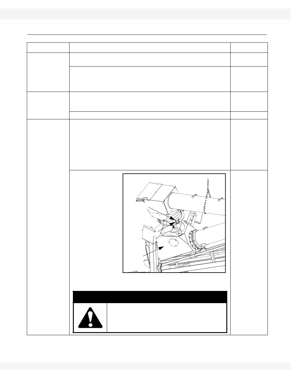 Mechanical drive system, Warning | Wheatheart Swing Away Flex Auger User Manual | Page 95 / 106