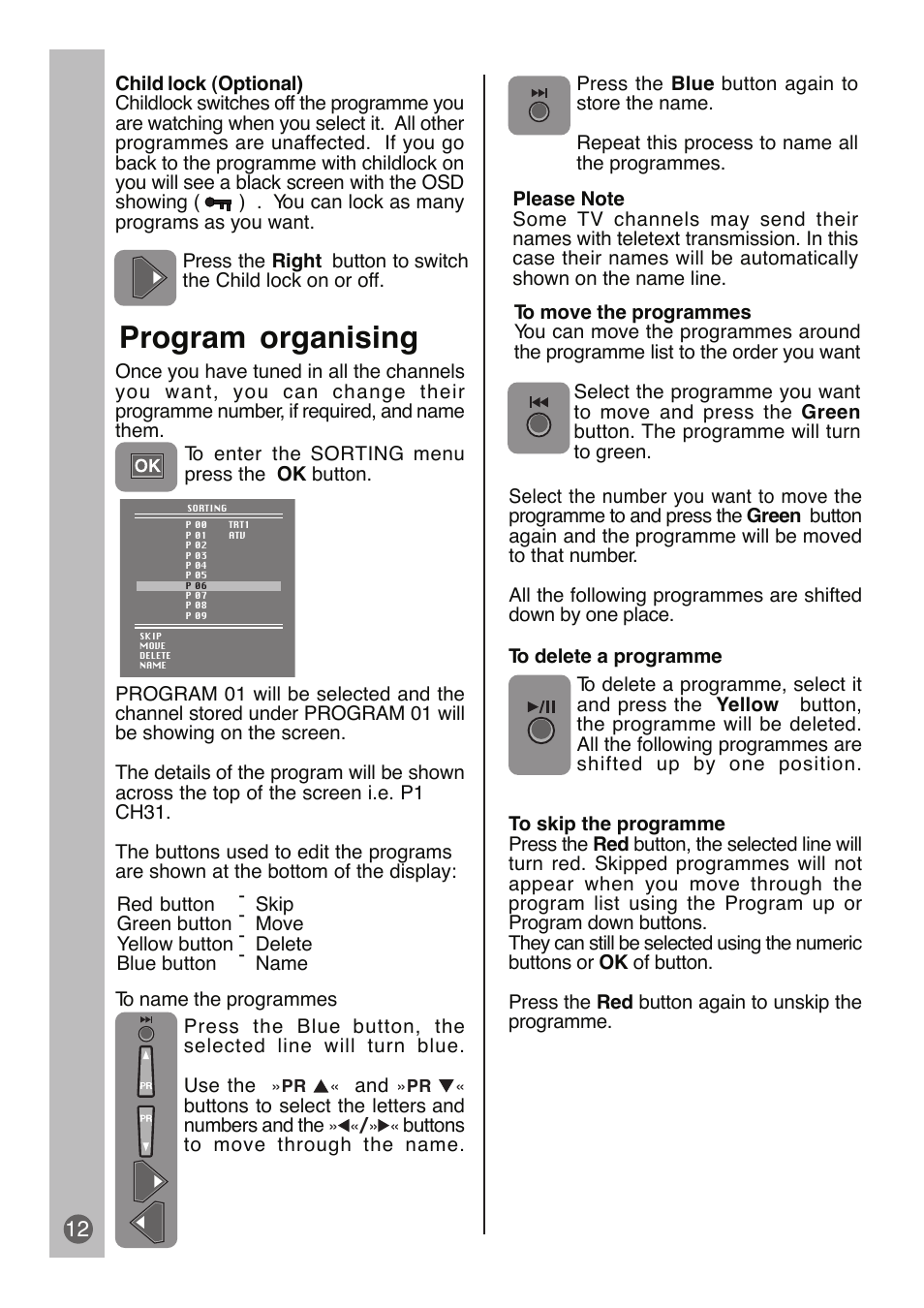 Program organising | Beko DVD COMBO User Manual | Page 13 / 31