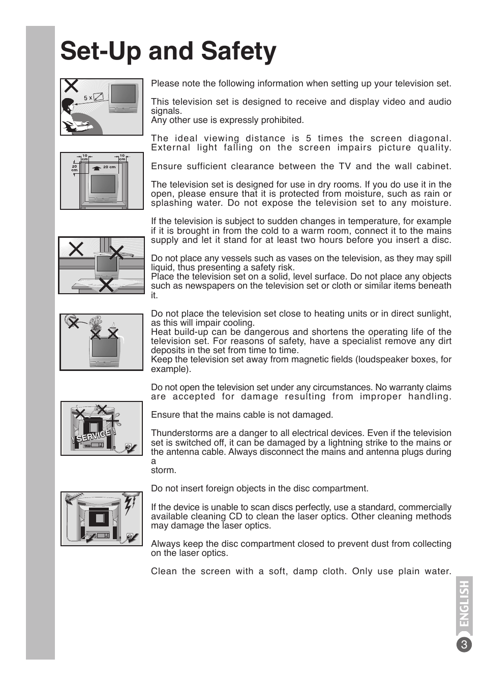 Set-up and safety | Beko DVD COMBO User Manual | Page 4 / 31