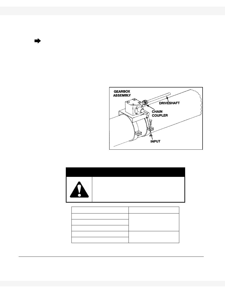 Driveshaft shield, Caution | Wheatheart GHR 80/100 x 31-71ft Augers EMD User Manual | Page 22 / 54