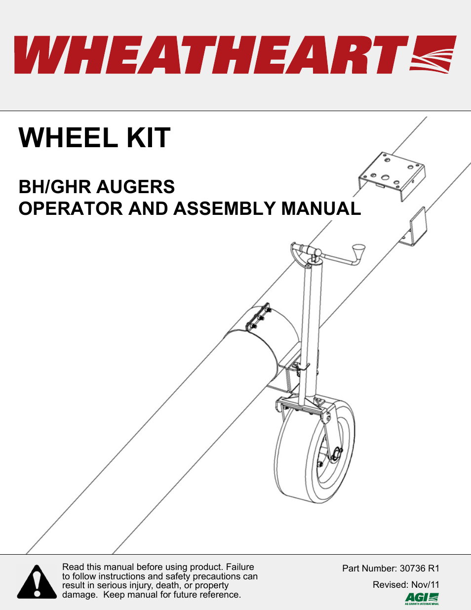Wheatheart GHR Auger Wheel Kit User Manual | 16 pages