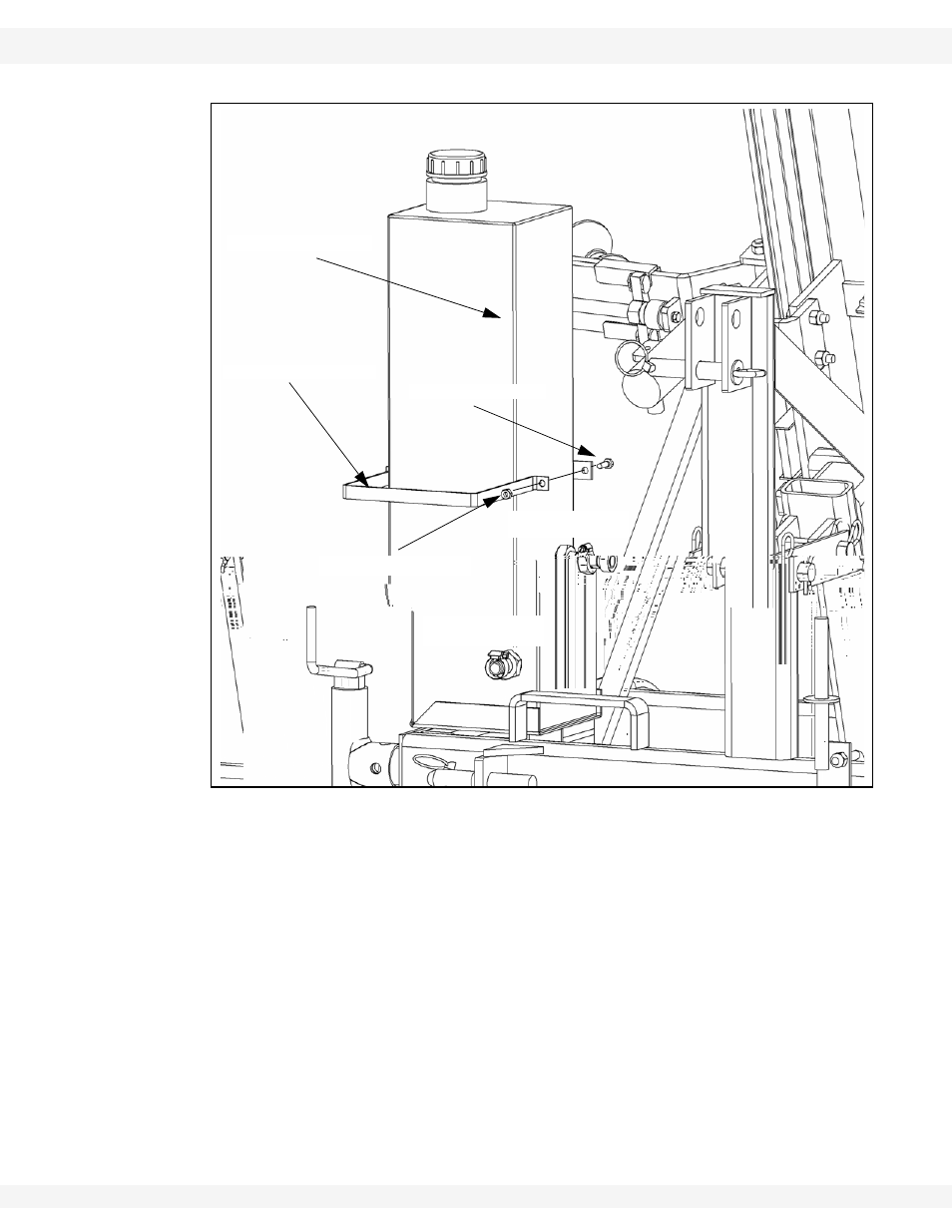 Figure 3.12), Figure 3.12 fastening the hydraulic tank | Wheatheart S2000 Post Pounder User Manual | Page 31 / 58