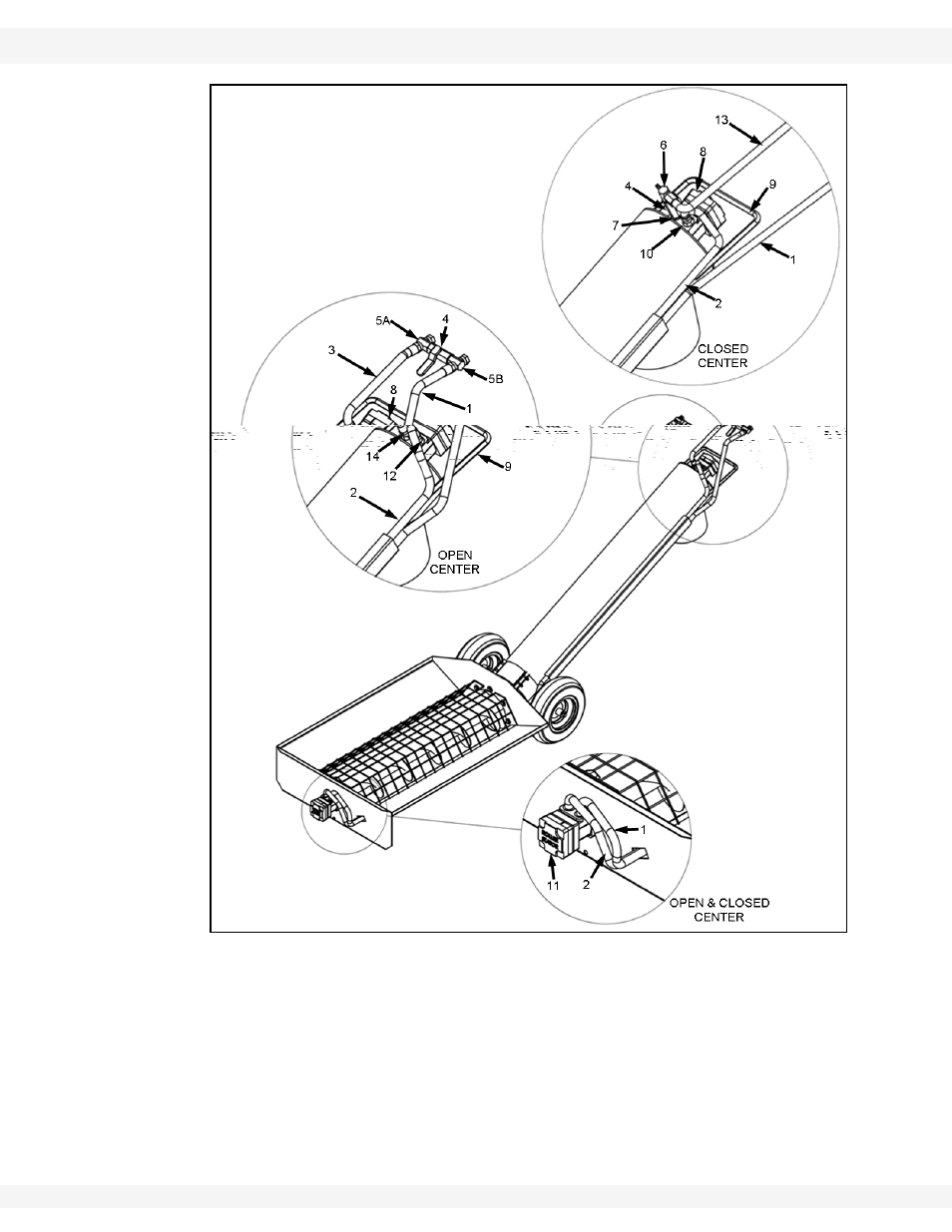 Figure 3.8, Of the hydraulic motor (see figure 3.8). jo, Hoses (1 and 2) to the tube. (see figure 3.8.) | See figure 3.8.) | Wheatheart Transfer Auger User Manual | Page 21 / 50