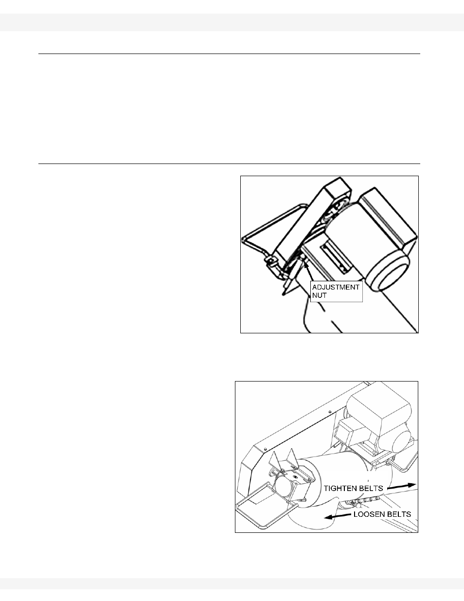 Replacing belts (gas & electric drives), Tightening belts (gas & electric drives) | Wheatheart Transfer Auger User Manual | Page 38 / 50