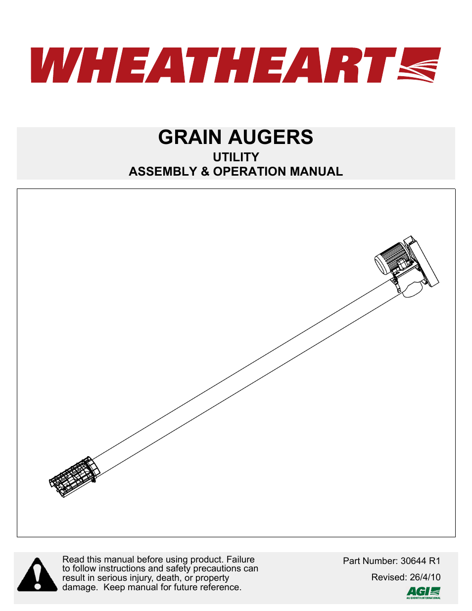 Wheatheart Galvanized Utility Auger User Manual | 28 pages