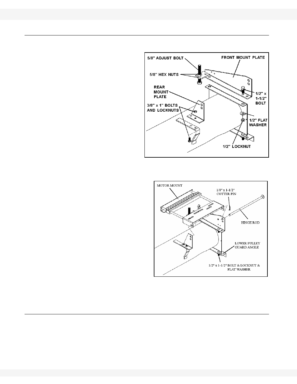 Motor mount, Powerhead drive, Motor mount 3.6. powerhead drive | Wheatheart Galvanized Utility Auger User Manual | Page 16 / 28