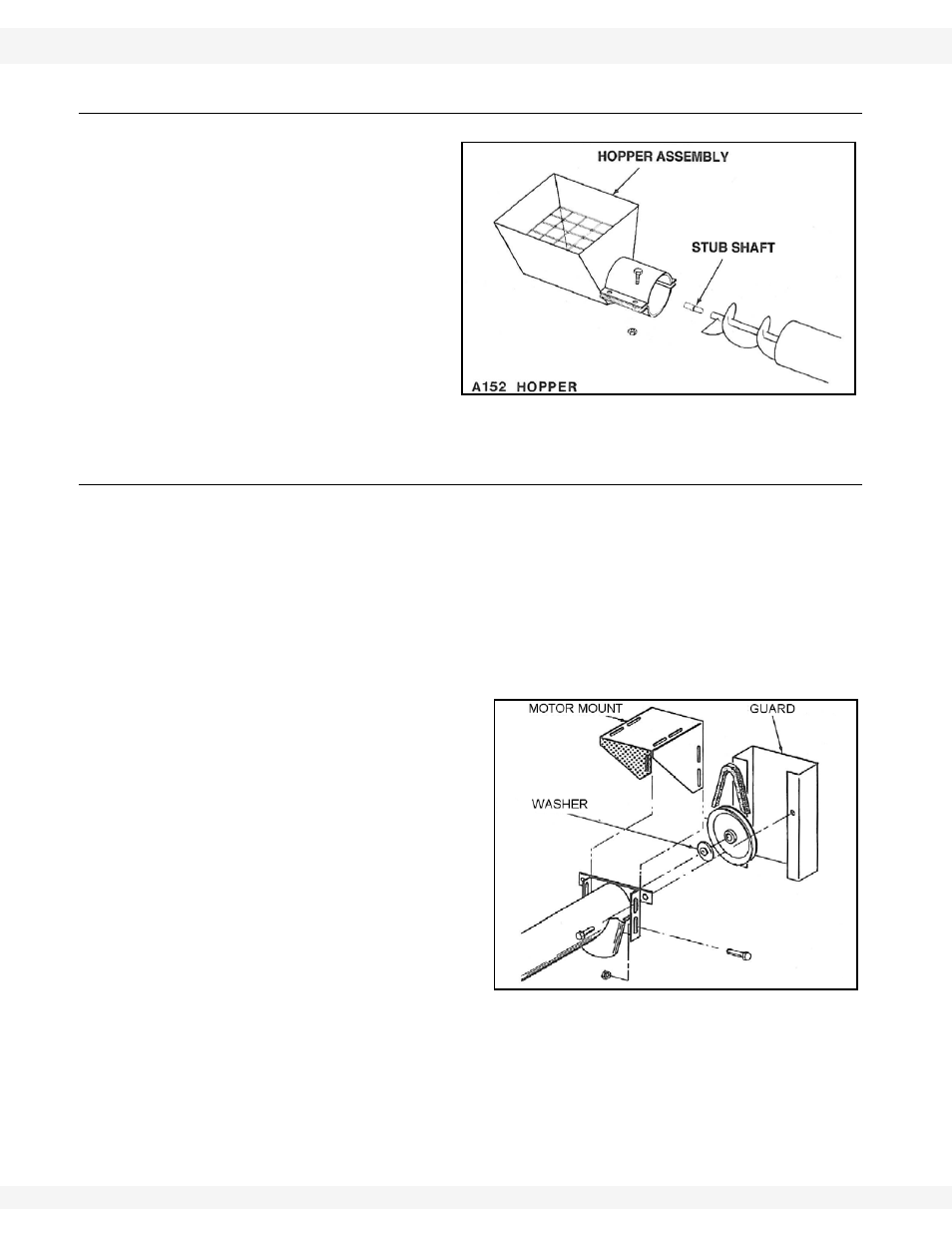 Hopper assembly (optional), Head drive assembly | Wheatheart Galvanized 4 Utility Auger User Manual | Page 14 / 24