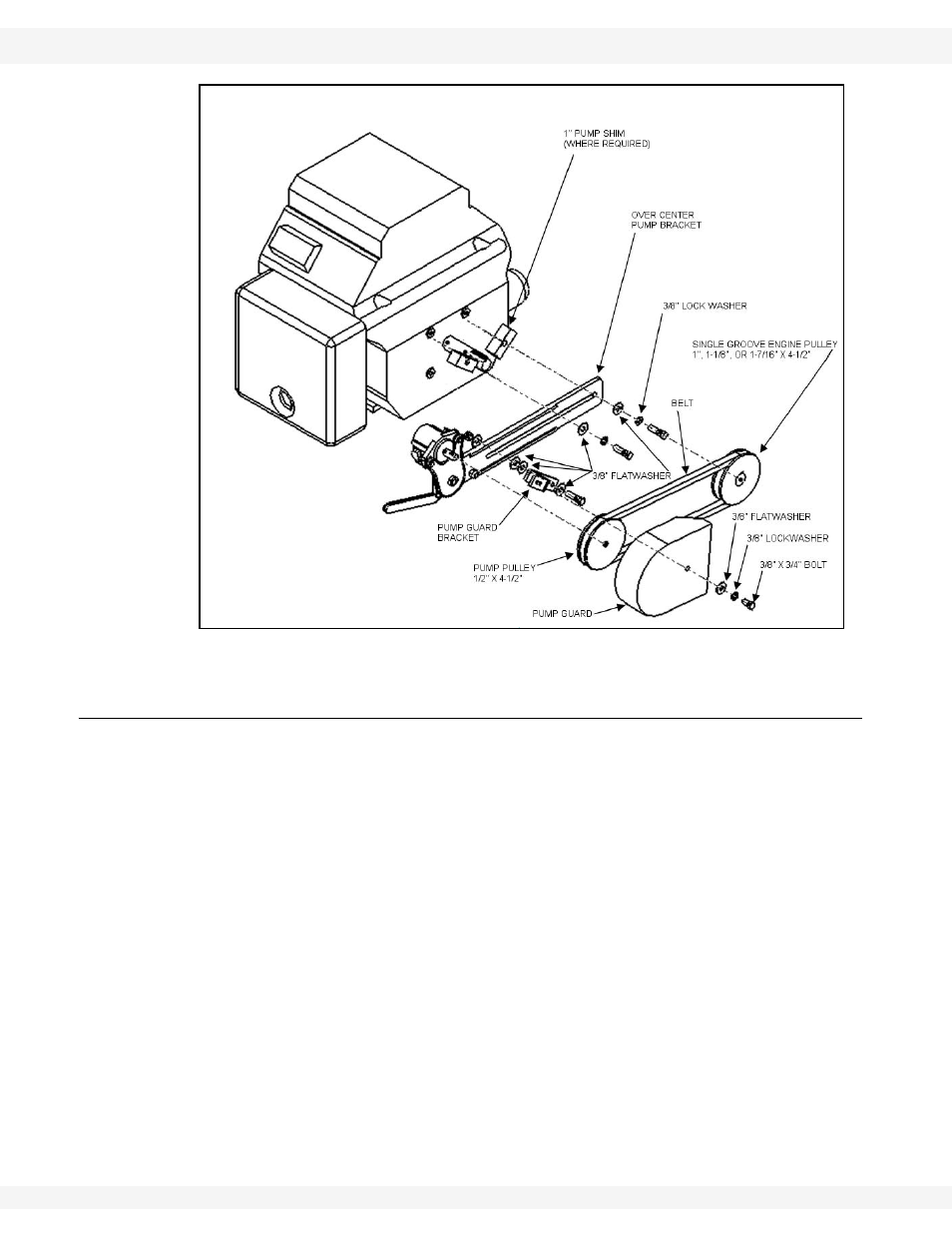 Oil reservoir assembly, Refer to figure 3.1 for assembly, Moved from figure 3.1 for | Pump bracket (figure 3.1) | Wheatheart Self-Propelled Auger Kit (Wheatheart R Series) User Manual | Page 16 / 56