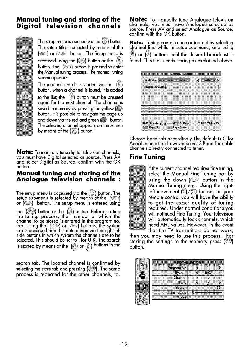 Fine tuning, H- ixt | Beko 25WLK530HID User Manual | Page 12 / 36