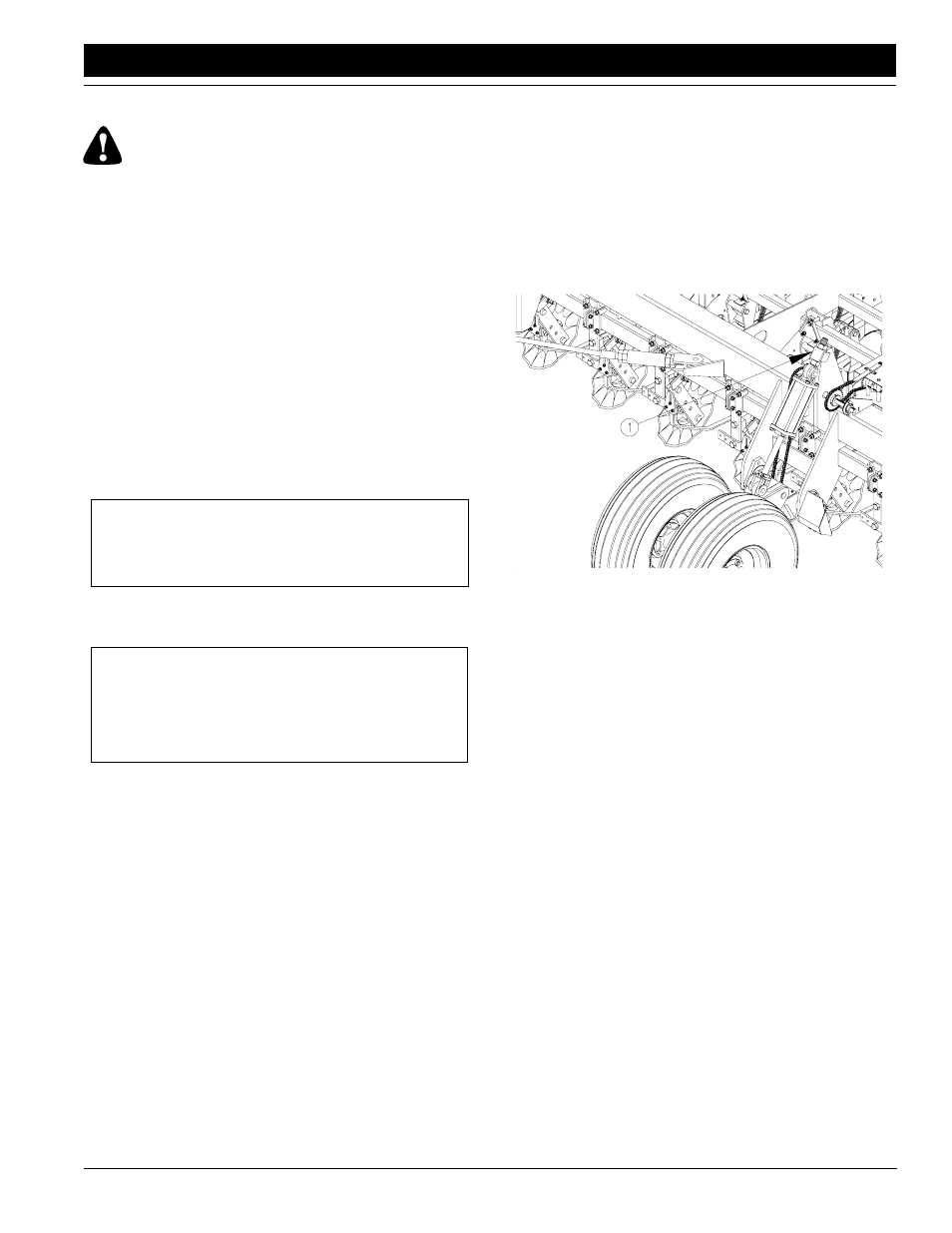 Marker hydraulics, Frame leveling adjustment, Caution | Great Plains 2N-3010 Operator Manual User Manual | Page 15 / 56