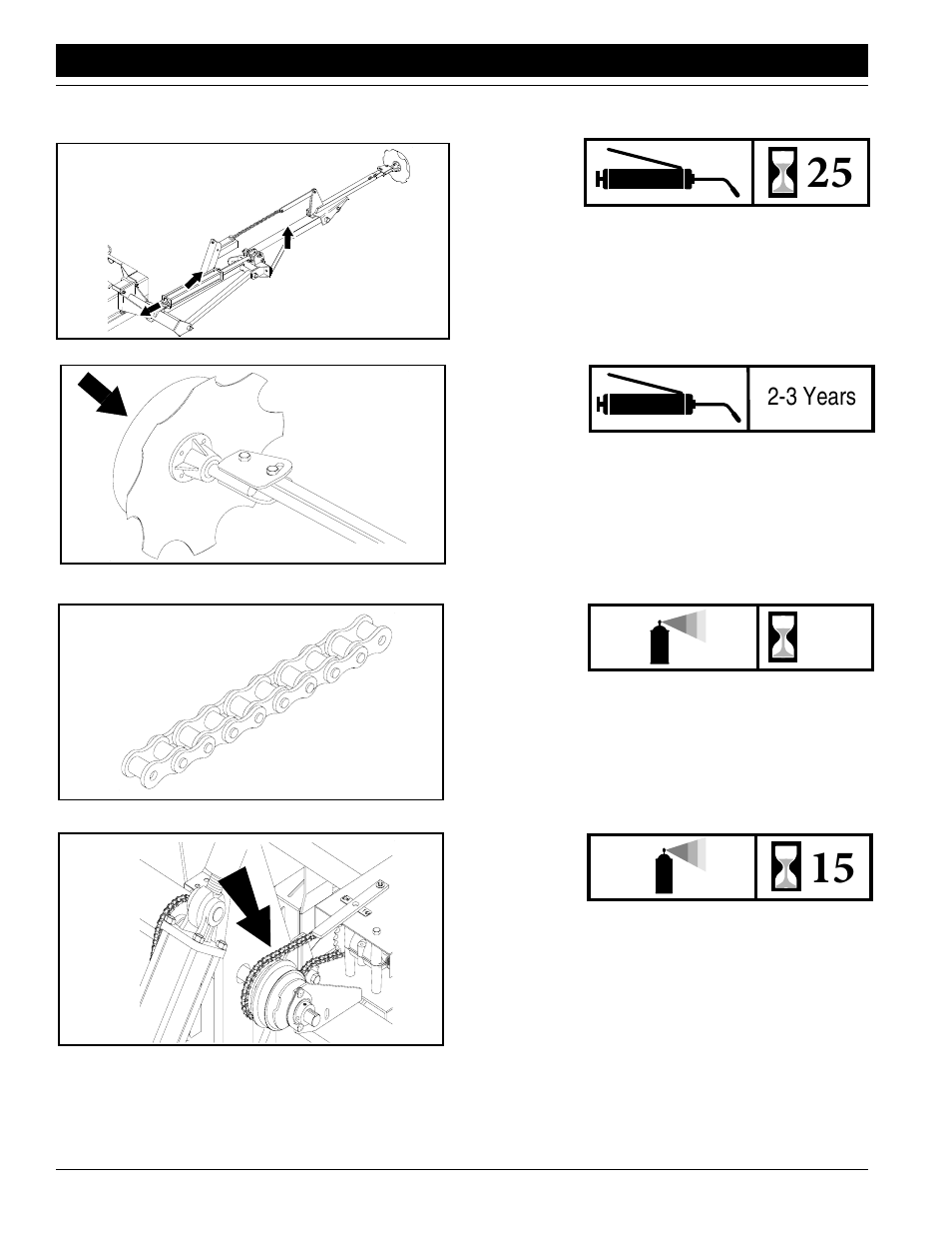 3 years, Optional attachments lubrication | Great Plains 2N-3010 Operator Manual User Manual | Page 46 / 56