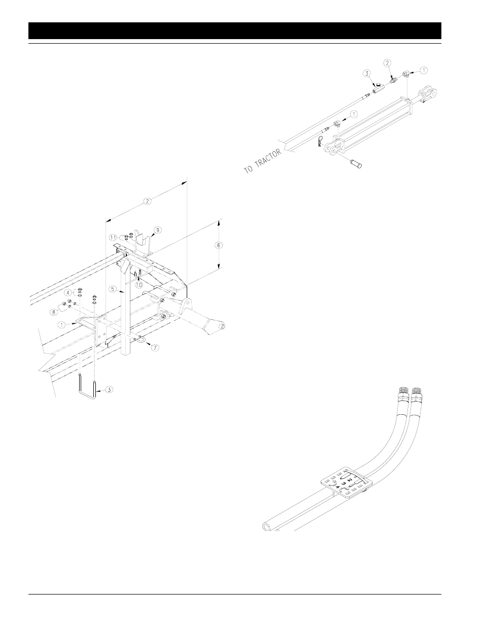Assembling transport arm, Installing marker hydraulics, Assembly | Great Plains 20 Series DrillS Assembly Instructions User Manual | Page 2 / 6