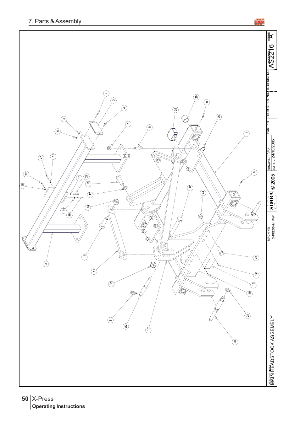 Aas22 1 6, X-press, 50 7. parts & assembly | Great Plains X-PresS 2006 Assembly Instructions User Manual | Page 16 / 50