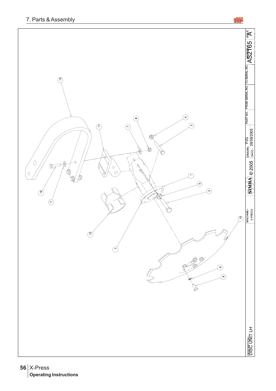 Aas2 16 5, X-press, 56 7. parts & assembly | Great Plains X-PresS 2006 Assembly Instructions User Manual | Page 22 / 50