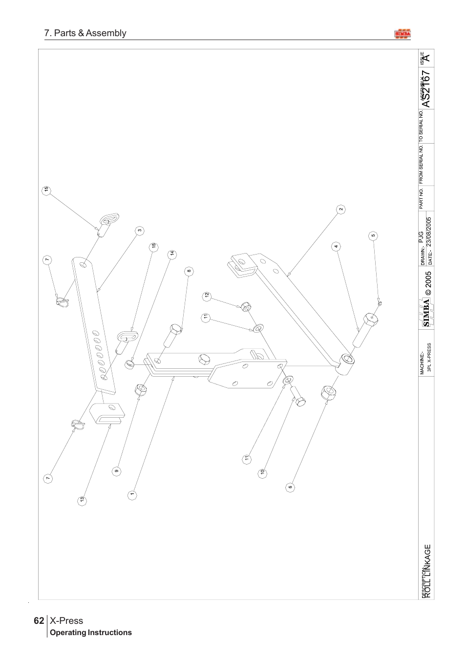 As 2167, X-press, 62 7. parts & assembly | Great Plains X-PresS 2006 Assembly Instructions User Manual | Page 28 / 50